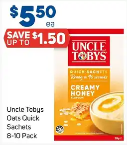 Foodland Uncle Tobys Oats Quick Sachets offer