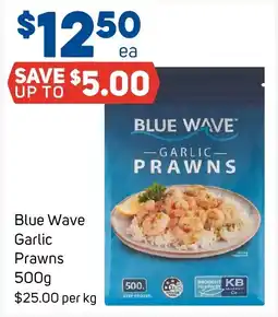 Foodland Blue Wave Garlic Prawns offer