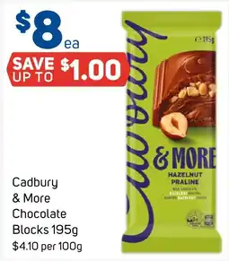 Foodland Cadbury & More Chocolate Blocks offer
