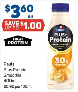 Foodland Pauls Plus Protein Smoothie offer