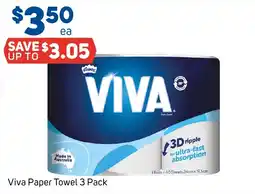 Foodland Viva Paper Towel 3 Pack offer