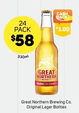 Foodland Great Northern Brewing Co. Original Lager Bottles offer