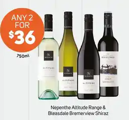 Foodland Nepenthe Altitude Range & Bleasdale Bremerview Shiraz offer