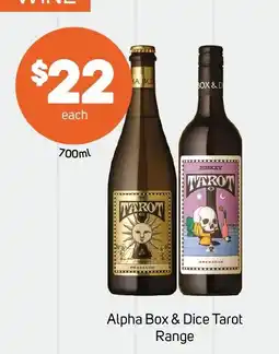 Foodland Alpha Box & Dice Tarot Range offer