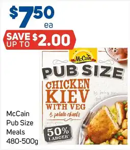Foodland McCain Pub Size Chicken Kiev with Veg & potato chunks offer