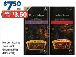 Foodland Herbert Adams Twin Pack Gourmet Pies offer