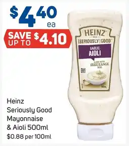 Foodland Heinz Seriously Good Mayonnaise & Aioli offer