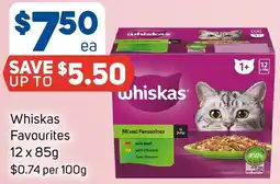 Foodland Whiskas Favourites offer