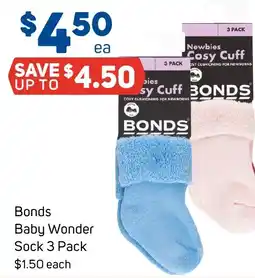Foodland Bonds Baby Wonder Sock 3 Pack offer