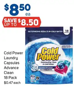 Foodland Cold Power Laundry Capsules Advance Clean offer