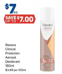 Foodland Rexona Clinical Protection Aerosol Deodorant offer