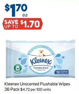 Foodland Kleenex Unscented Flushable Wipes offer