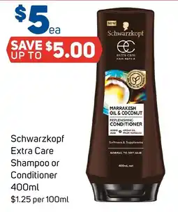 Foodland Schwarzkopf Extra Care Shampoo or Conditioner offer
