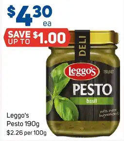 Foodland Leggo's Pesto offer