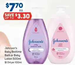 Foodland Johnson's Baby Bedtime Bath or Baby Lotion offer