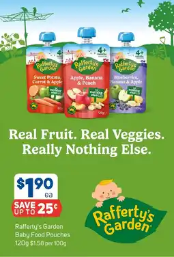 Foodland Rafferty's Garden Baby Food Pouches offer