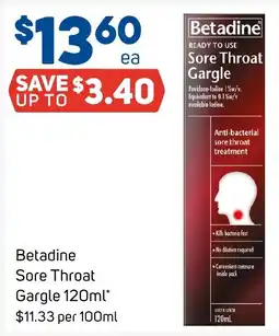Foodland Betadine Sore Throat Gargle offer
