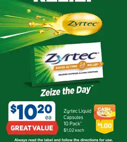 Foodland Zyrtec Liquid Capsules offer