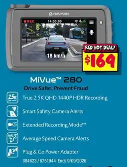 JB Hi-Fi MiVue™ 280 offer
