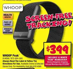JB Hi-Fi WHOOP Peak offer