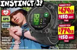 JB Hi-Fi Garmin Instinct 3 AMOLED Smartwatch offer