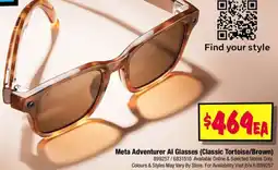JB Hi-Fi Meta Adventurer Al Glasses (Classic Tortoise/Brown) offer