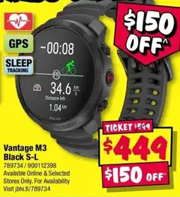 JB Hi-Fi Polar Vantage M3 Black S-L offer