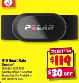 JB Hi-Fi Polar H10 Heart Rate Sensor offer