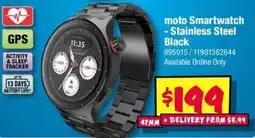 JB Hi-Fi moto Smartwatch - Stainless Steel Black offer