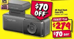 JB Hi-Fi Kapture 4K Dual Dash Cam GPS offer
