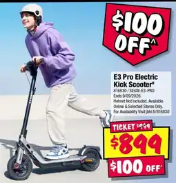 JB Hi-Fi E3 Pro Electric Kick Scooter offer