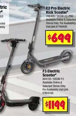 JB Hi-Fi E2 Pro Electric Kick Scooter offer