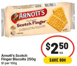 IGA Arnott's Scotch Finger Biscuits offer