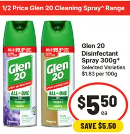 IGA Glen 20 Disinfectant Spray offer