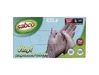 Officeworks Sabco Vinyl Gloves Small 100 Pack offer