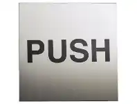 Officeworks Sandleford Metal Push Sign 100 x 100 x 0.6mm offer