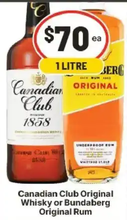 IGA Canadian Club Original Whisky or Bundaberg Original Rum offer
