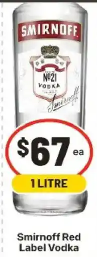 IGA Smirnoff Red Label Vodka offer