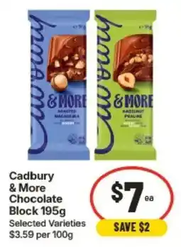 IGA Cadbury & More Chocolate Block offer
