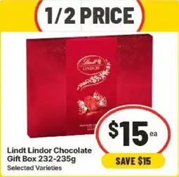 IGA Lindt Lindor Chocolate Gift Box offer