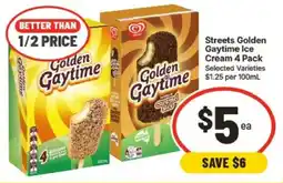 IGA Golden Gaytime Ice Cream 4 Pack offer