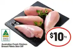 IGA Australian Fresh Chicken Breast Fillets Skin Off offer