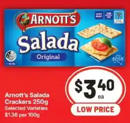 IGA Arnott's Salada Crackers offer