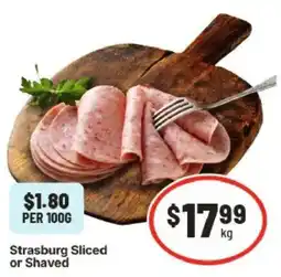 IGA Strasburg Sliced or Shaved offer