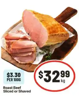 IGA Roast Beef Sliced or Shaved offer
