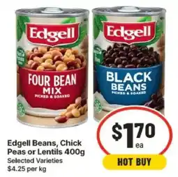 IGA Edgell Beans, Chick Peas or Lentils offer