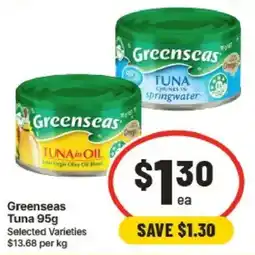 IGA Greenseas Tuna 95g Selected Varieties offer