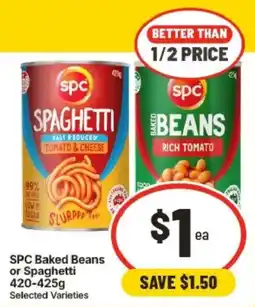 IGA SPC Baked Beans or Spaghetti offer