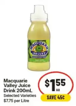 IGA Macquarie Valley Juice Drink offer
