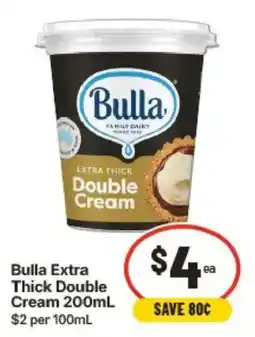 IGA Bulla Extra Thick Double Cream offer